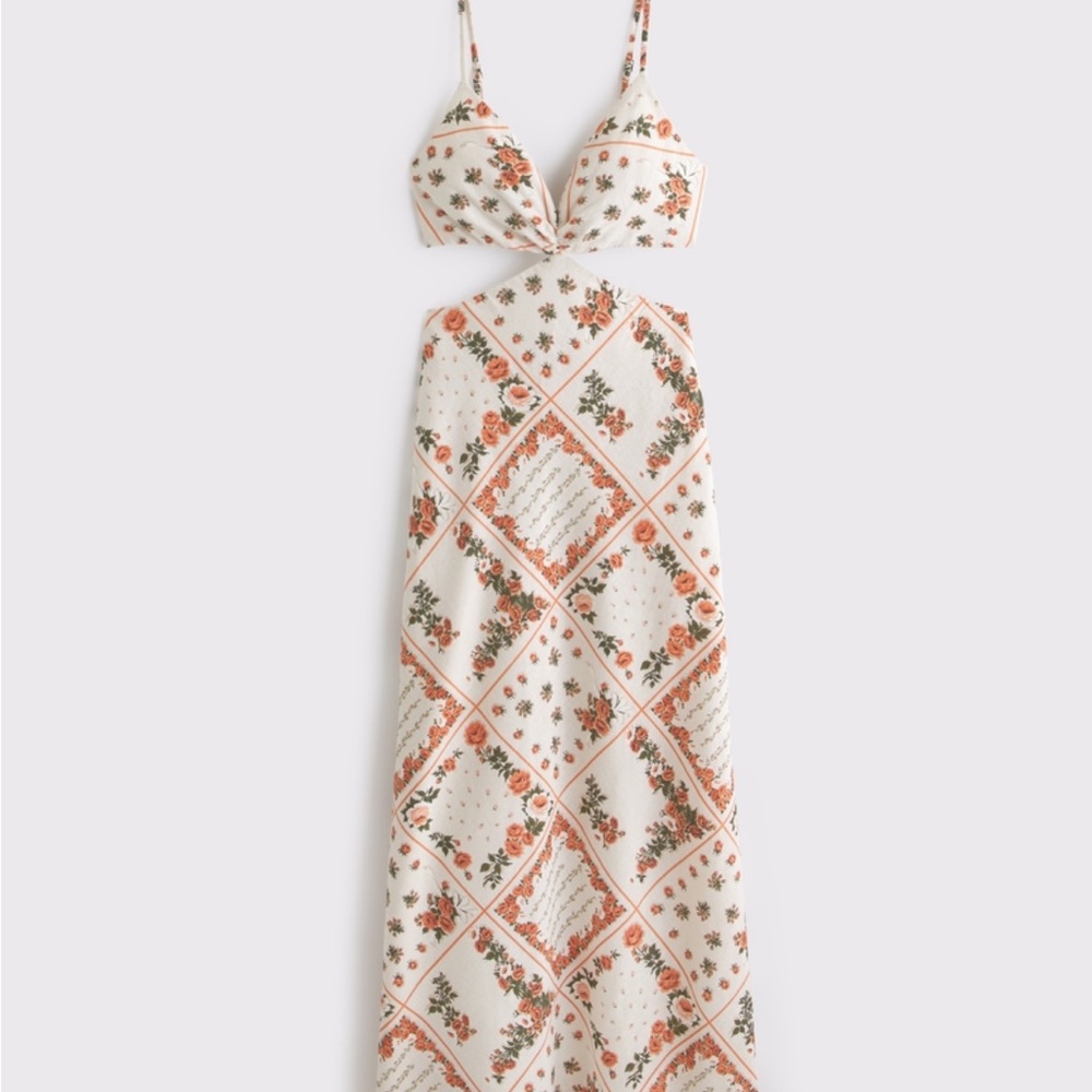 Floral Maxi Dress with Halter Neck